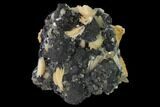 Cerussite Crystals with Bladed Barite on Galena - Morocco #165726-1